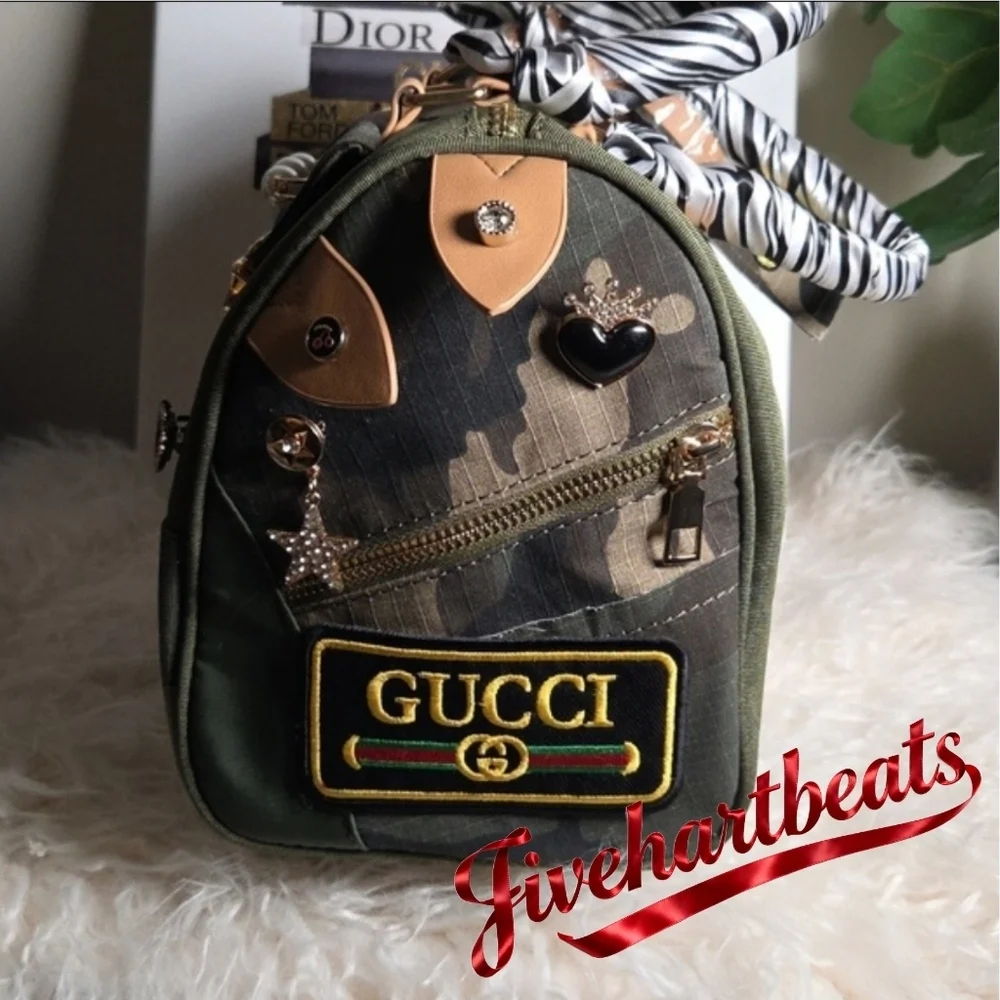 Camoflage Small Satchel Bag Upcycled - New